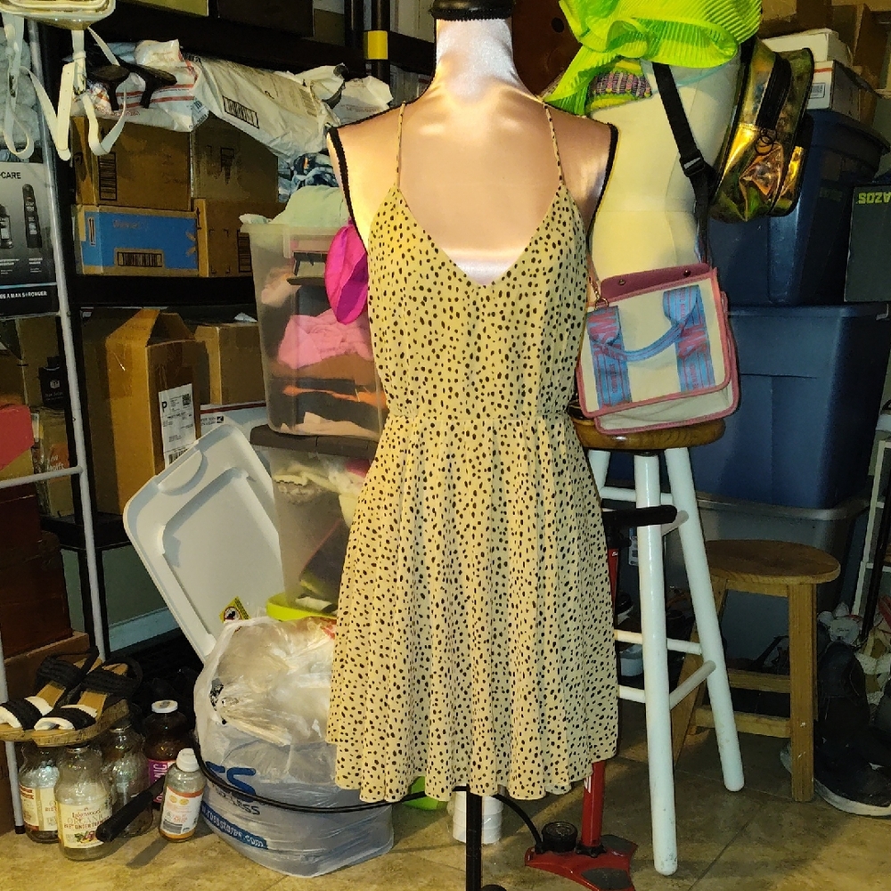 Forever 21 Cream and Black Mini Dress